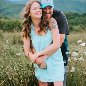 Blue Lucy Love dress with bow detail